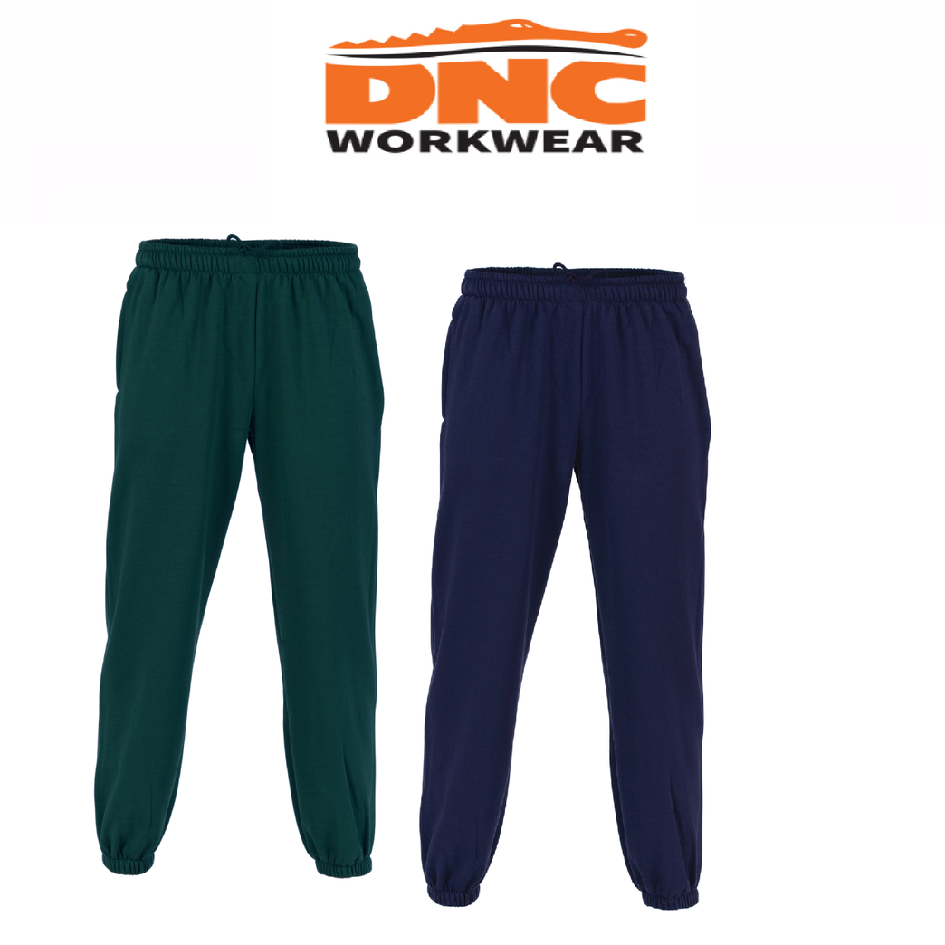 DNC Workwear Mens Poly/Cotton Fleecy Track Pants Flame Retardant Work 5401