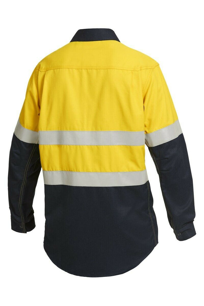 Mens Hard Yakka FR ShieldTec Hi-Vis Safety Mining Energy Gas Work Shirt Y04550