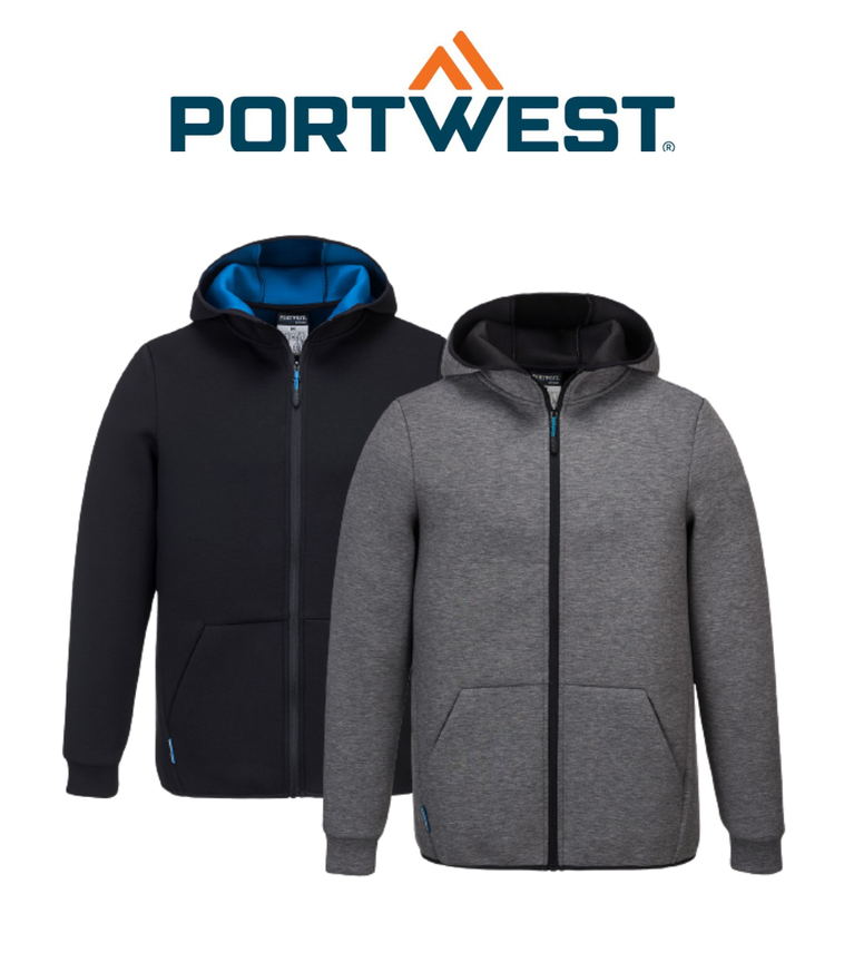 Portwest KX3 Technical Fleece Front Zip Opening Comfortable Hooded Jacket T831