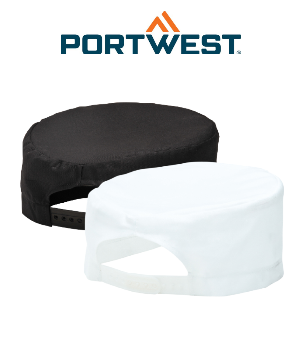 Portwest Chefs Skull Cap Head Wearing Comfortable Restaurant Uniform S899