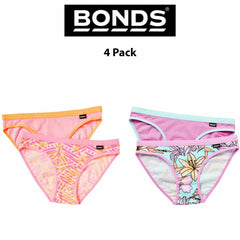 Girls Bonds Hipster Bikini Knickers UZXX2A *4 PACK* Ultra Soft Comfy Comfort