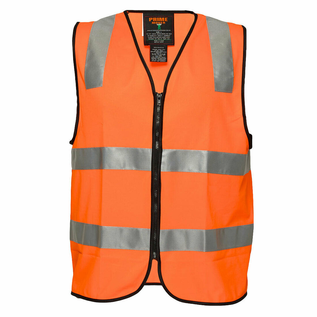 Portwest Mens Day or Night Safety Vest Taped Lightweight Reflective Safety MZ102