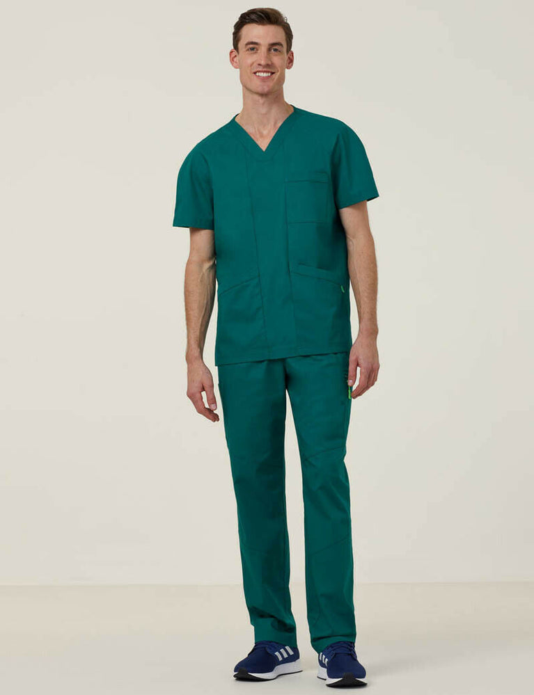 NNT Uniform Mens Next Gen Anti Bacterial Carl Scrub Top V-neck Nurse Work CATRFV