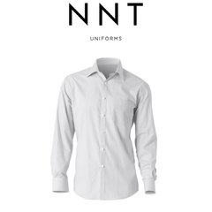 NNT Mens Cotton Shirt Fine Stripe Long Sleeve Cutaway Collar Business CATD1D