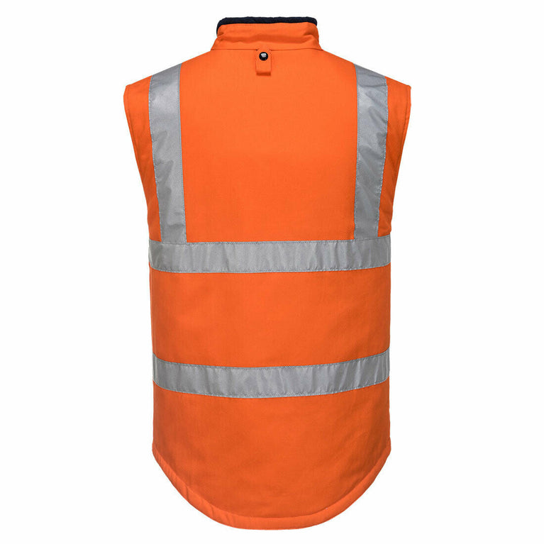 Portwest Men Hi-VisTex 100% Cotton Reversible Vest Reflective Safety Work MV278