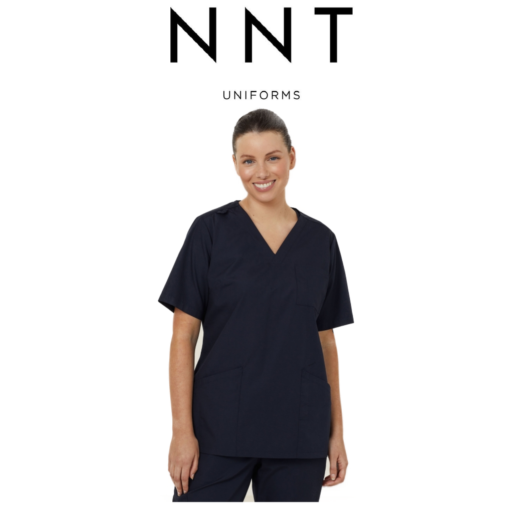 NNT Uniforms Womens Mayo Scrub Top Durable Nurse Poly Cotton Chest Pocket CATUMN