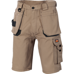 DNC Workwear Men Duratex Cotton Duck Weave Tradies Cargo Shorts Comfort 3336