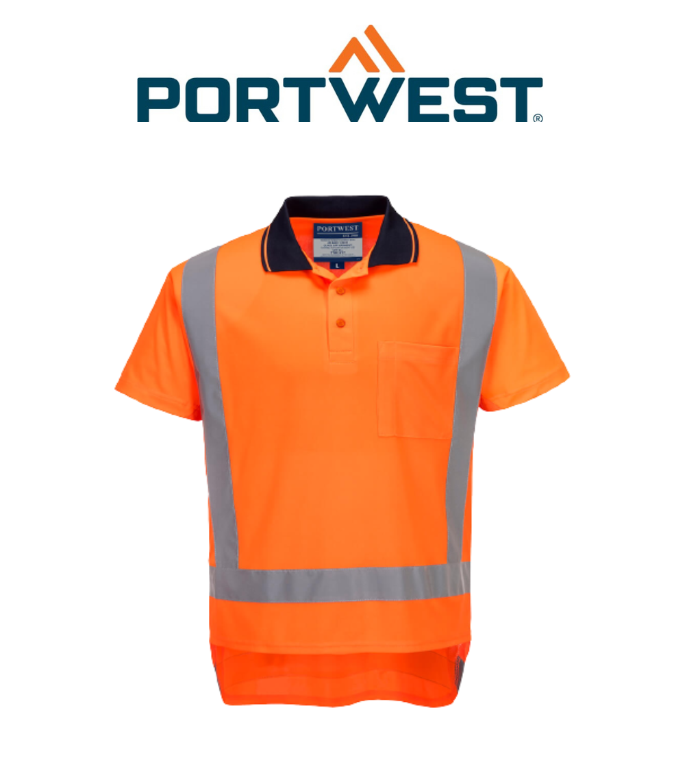 Portwest TTMC Short Sleeved Polo Lightweight Reflective Work Safety TM311