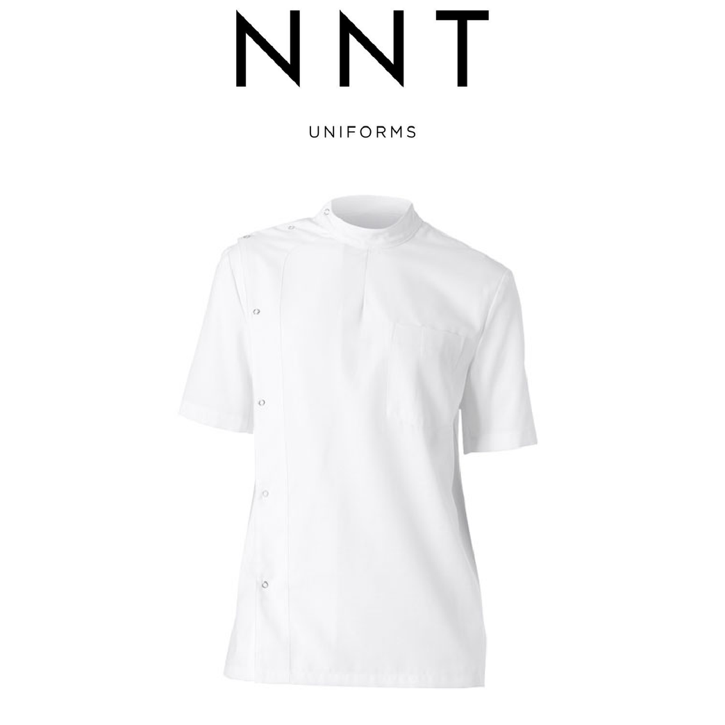 NNT Unisex Adults Neatron Stud Front Jacket Chef White Classic Fit Work CATP2H