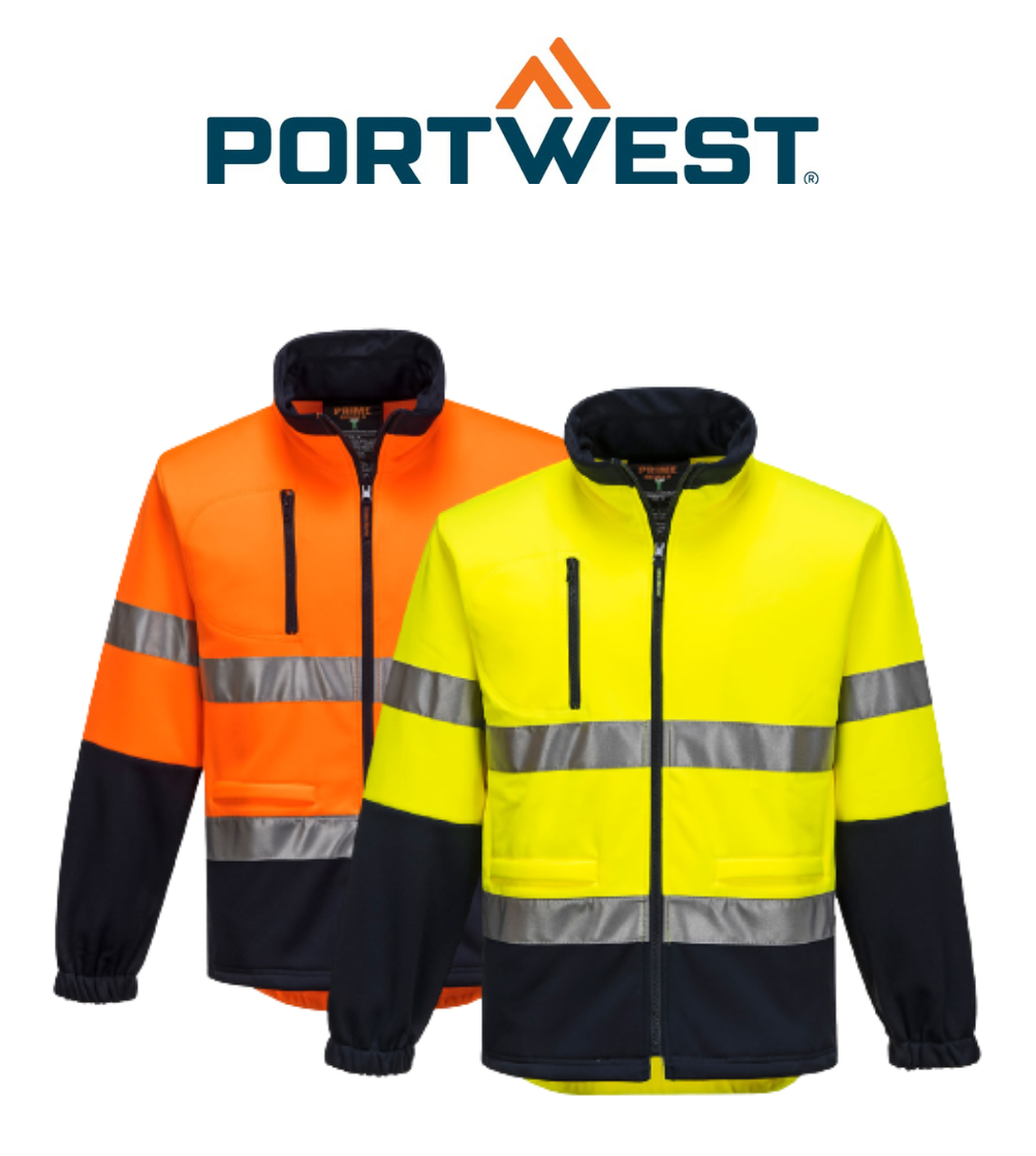 Portwest Mens Hi-VisTex Reflective Water Repellent Fleece Jumper Taped MA315