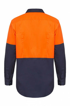 Hard Yakka Long Sleeve Work Shirt Hi-Vis Cotton KoolGear Summer Vent Y07730