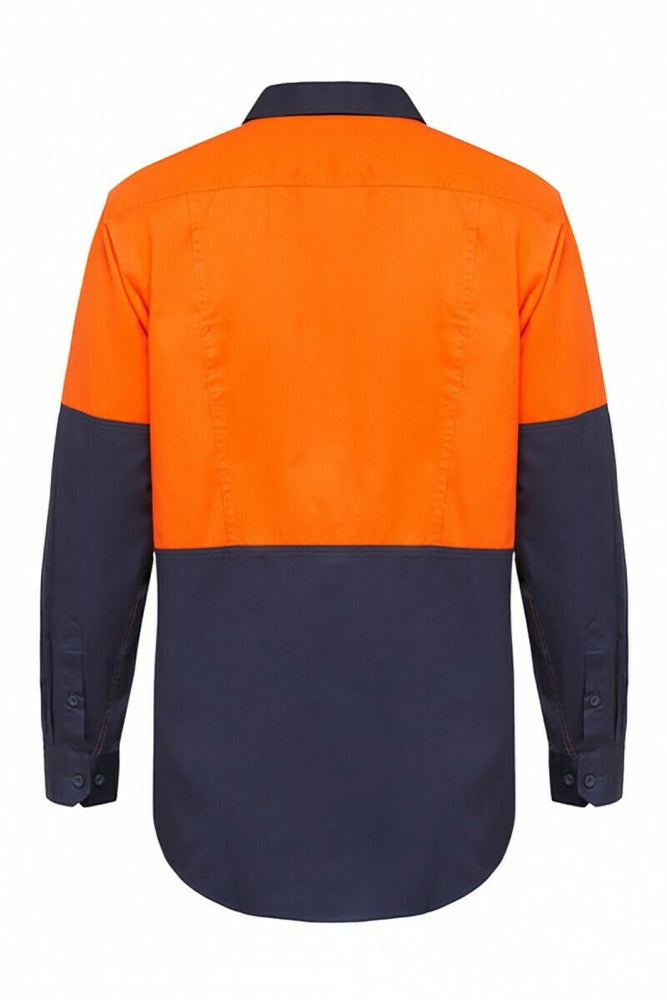 Hard Yakka Long Sleeve Work Shirt Hi-Vis Cotton KoolGear Summer Vent Y07730