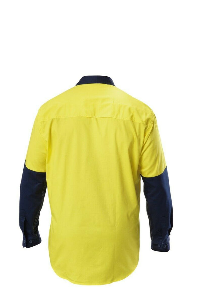 Hard Yakka Koolgear Hi-Vis Long Sleeve Work Shirt Vented Lightweight Y07558