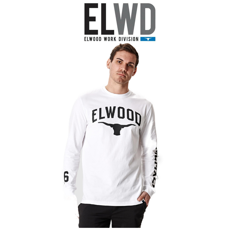 Elwood Mens  Workwear 96 Long Sleeve Tee Work Casual Comfortable T Shirt  EWD830