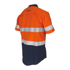 DNC Mens 2Tone RipStop Cotton Shirt CSR Reflective Lightweight Breathable 3587