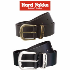 Mens Hard Yakka Belt Colorado Oil Tan Leather Work Brass Buckle Brown Y09402