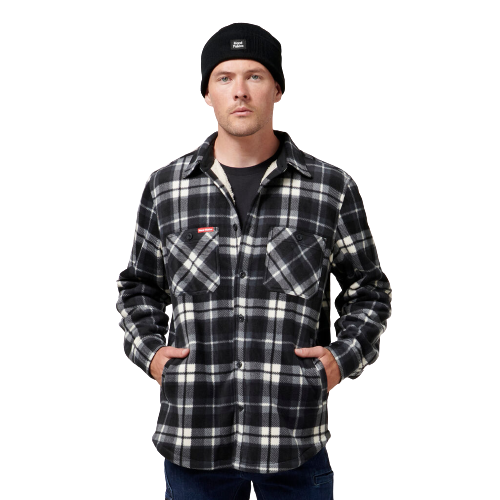 Hard Yakka Mens Legends Sherpa Comfy Fleece Jacket With Free Beanie Work Y06518