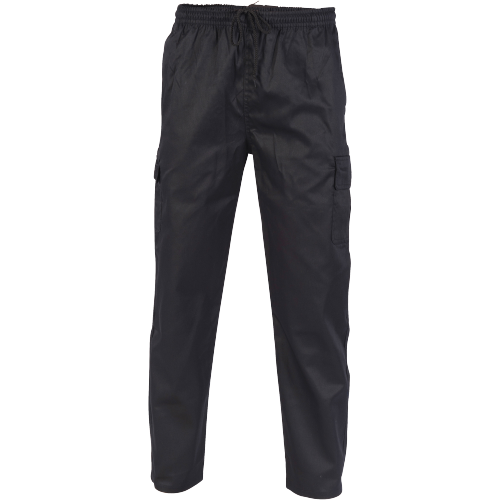 DNC Workwear Mens Drawstring Poly Cotton Cargo Pants Work Tough Casual 1506