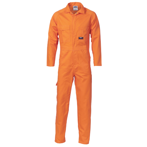 DNC Workwear Mens Cotton Drill Coverall Hi Vis Work Safety Flame Retardant 3101