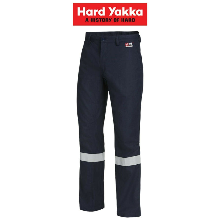 Mens Hard Yakka Workwear Pants Sheildtec Fire Resistant Taped Work Safety Y02425