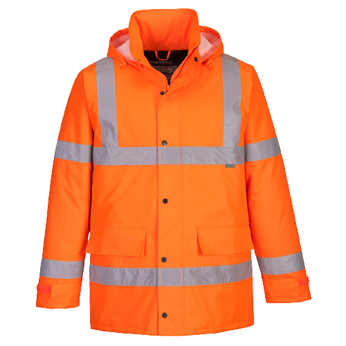 Portwest Hi-Vis Traffic Jacket 2 Tone Reflective Tape Work Safety S460