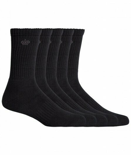 KingGee Crew Cotton Work Socks 5 Pack Padded Footbed Workwear K09035