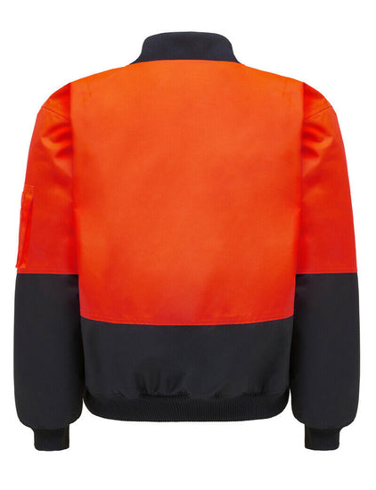 Hard Yakka Bomber Jacket Core Hi-Vis 2 Tone Work Quilted Waterproof Y06670