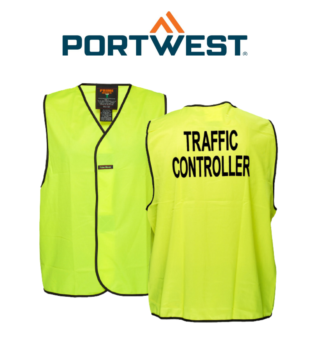 Portwest Traffic Controller Hi-Vis Vest Class D Reflective Work Safety MV119