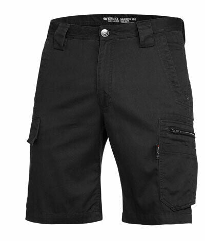 KingGee Mens Tradie Summer Cargo Shorts Narrow Fit Comfy Cotton Workwear K17340