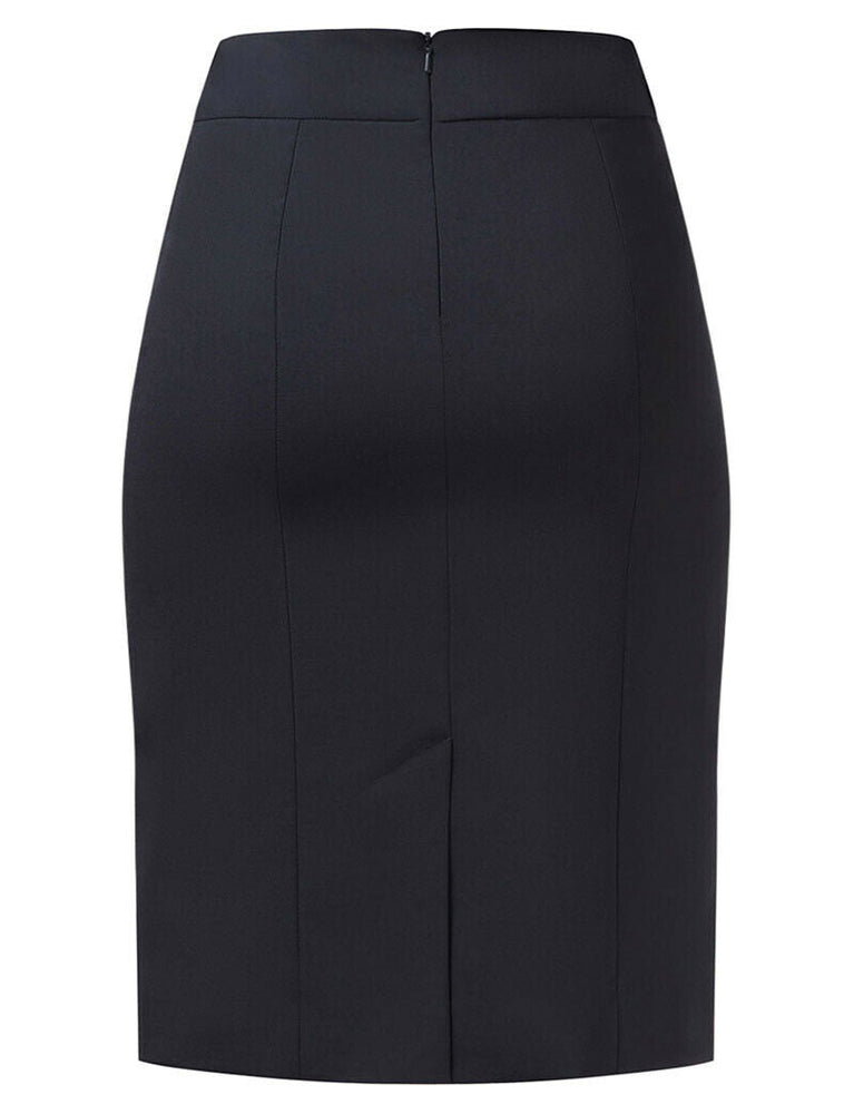 NNT Womens Business Stretch Wool Blend Panel Pencil Skirt Wool Blend  CAT2MG