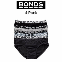 Boys Bonds Briefs 4 Pack UZXK4A Underwear Jocks Undie Multipack Everyday Black
