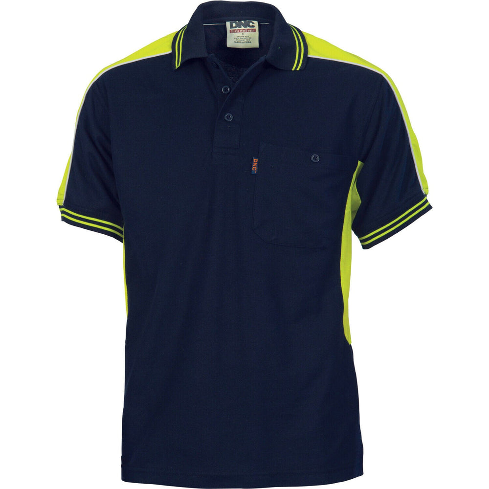 DNC Workwear Mens Polyester Cotton Panel Polo Shirt - Short Sleeve Cas – CW  workwear