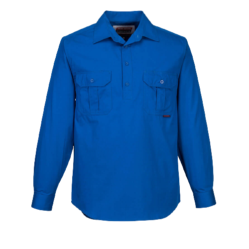 Portwest Adelaide Shirt, Long Sleeve, Light Weight Cotton Polo Shirt MC903