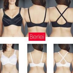 Womens Berlei Full Support Non-Padded Sports Bra Jogging Ventilation Y533WB