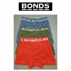 Mens Bonds Everyday Trunks 3 Pack MYBCG Rubber Nylon Fit Boxer Brief 3pk Large