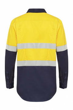 Hard Yakka Koolgear Long Sleeve Work Shirt Hi-Vis Taped Lightweight Y07740