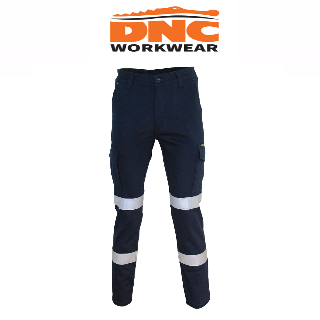 DNC Workwear Mens SlimFlex Biomotion taped Cargo Pants Flame Retardant Work 3367