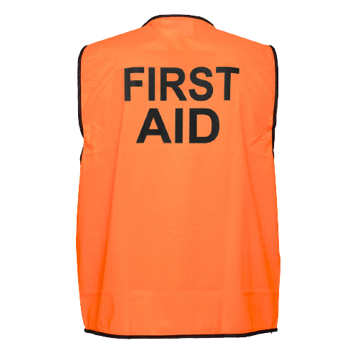 Portwest First Aid Hi-Vis Vest Class D Comfort Touch Tape Work Safety MV117