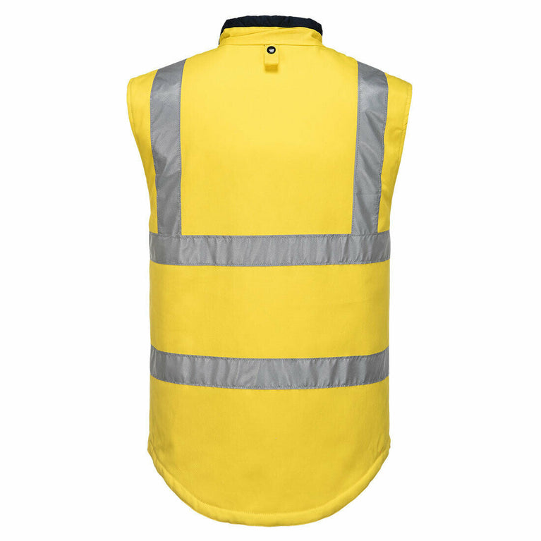 Portwest Men Hi-VisTex 100% Cotton Reversible Vest Reflective Safety Work MV278