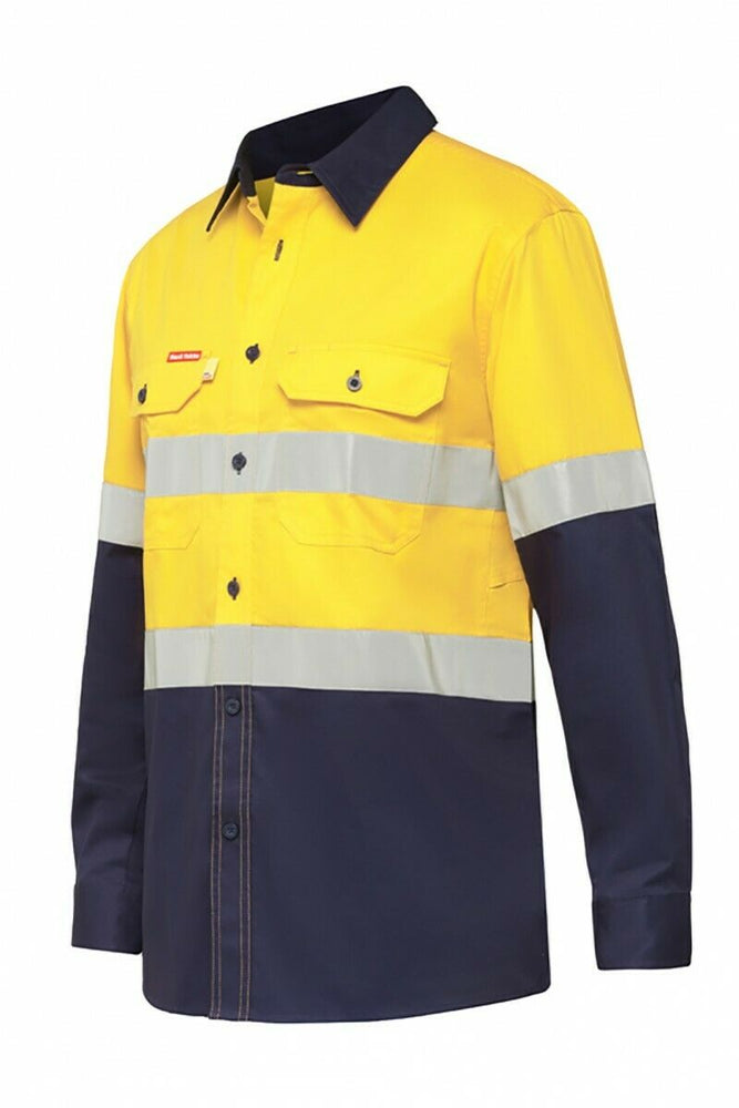 Hard Yakka Koolgear Long Sleeve Work Shirt Hi-Vis Taped Lightweight Y07740