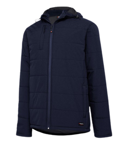 KingGee Mens Puffer Jacket Storm Guard Waterproof Ripstop Hood Work K05010