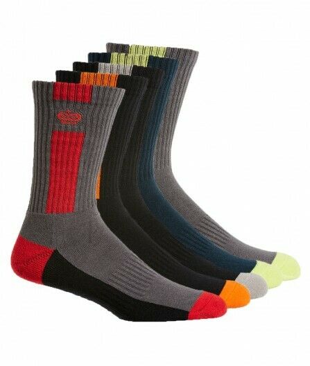 KingGee Crew Cotton Work Socks 5 Pack Padded Footbed Workwear K09035