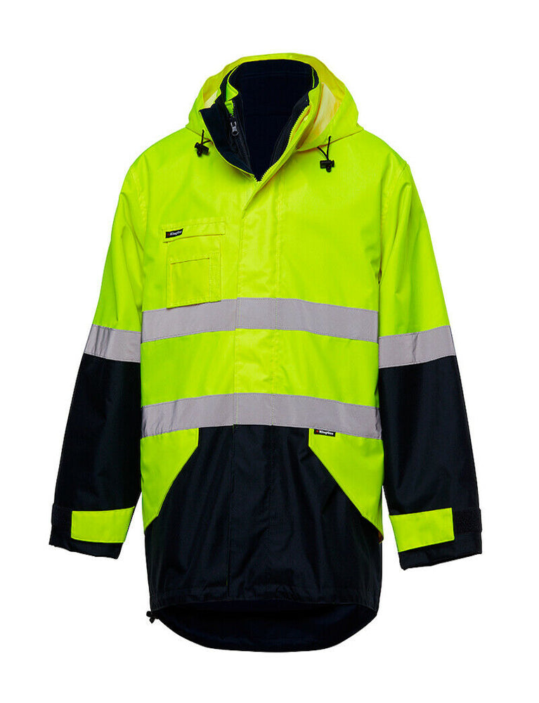 KingGee Hi Vis Reflective Insulated Jacket Construction Waterproof K55010