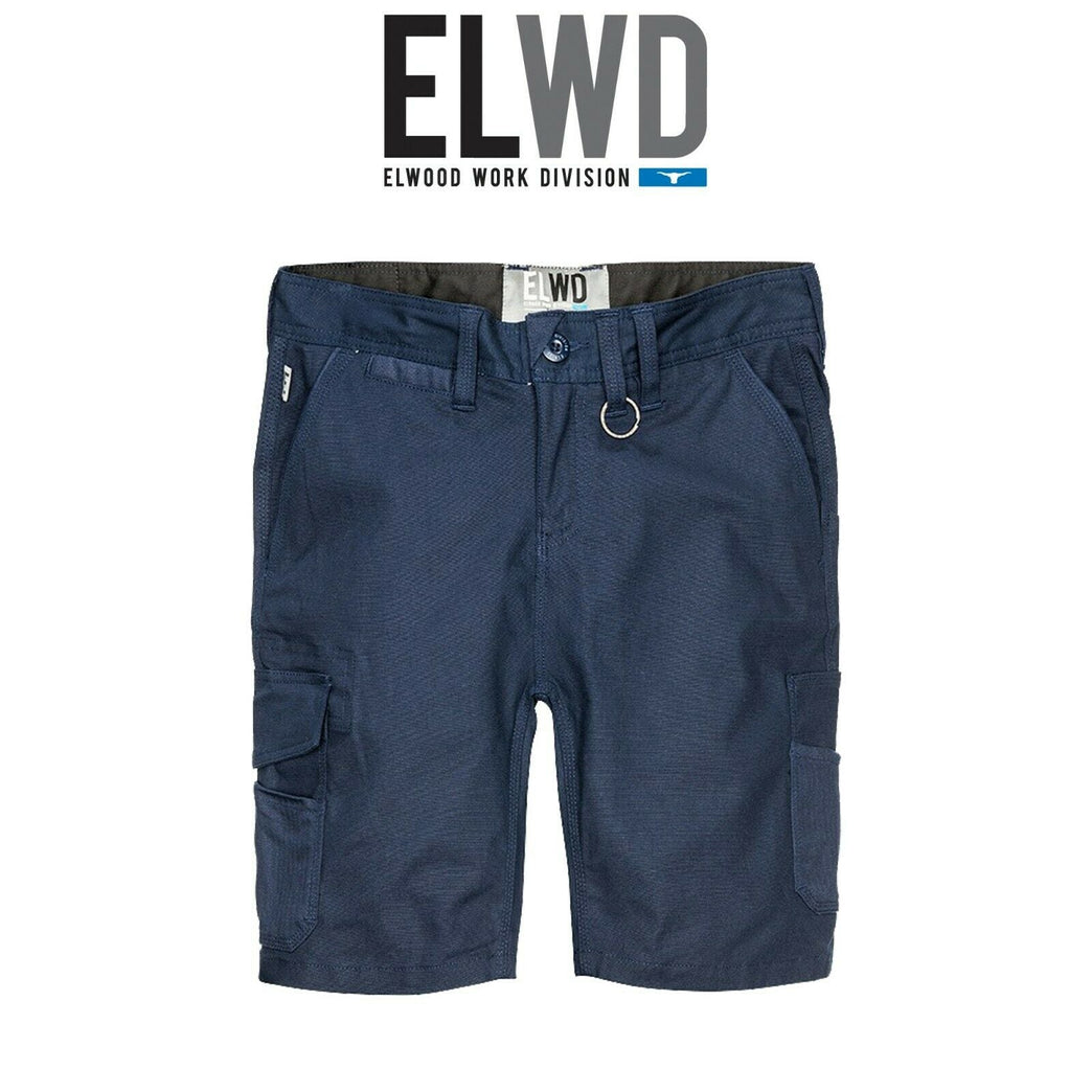 Womens Elwood Utility Shorts Cargo Phone Pocket Work Stretch Tough Tradie EWD601