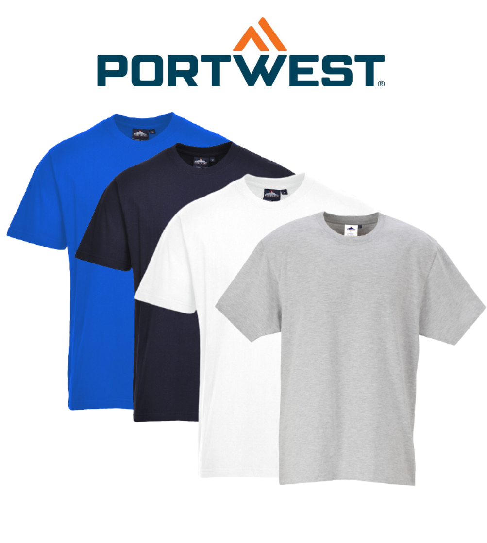 Portwest Turin Premium T-Shirt Breathablity Short Sleeve Casual Shirt B195