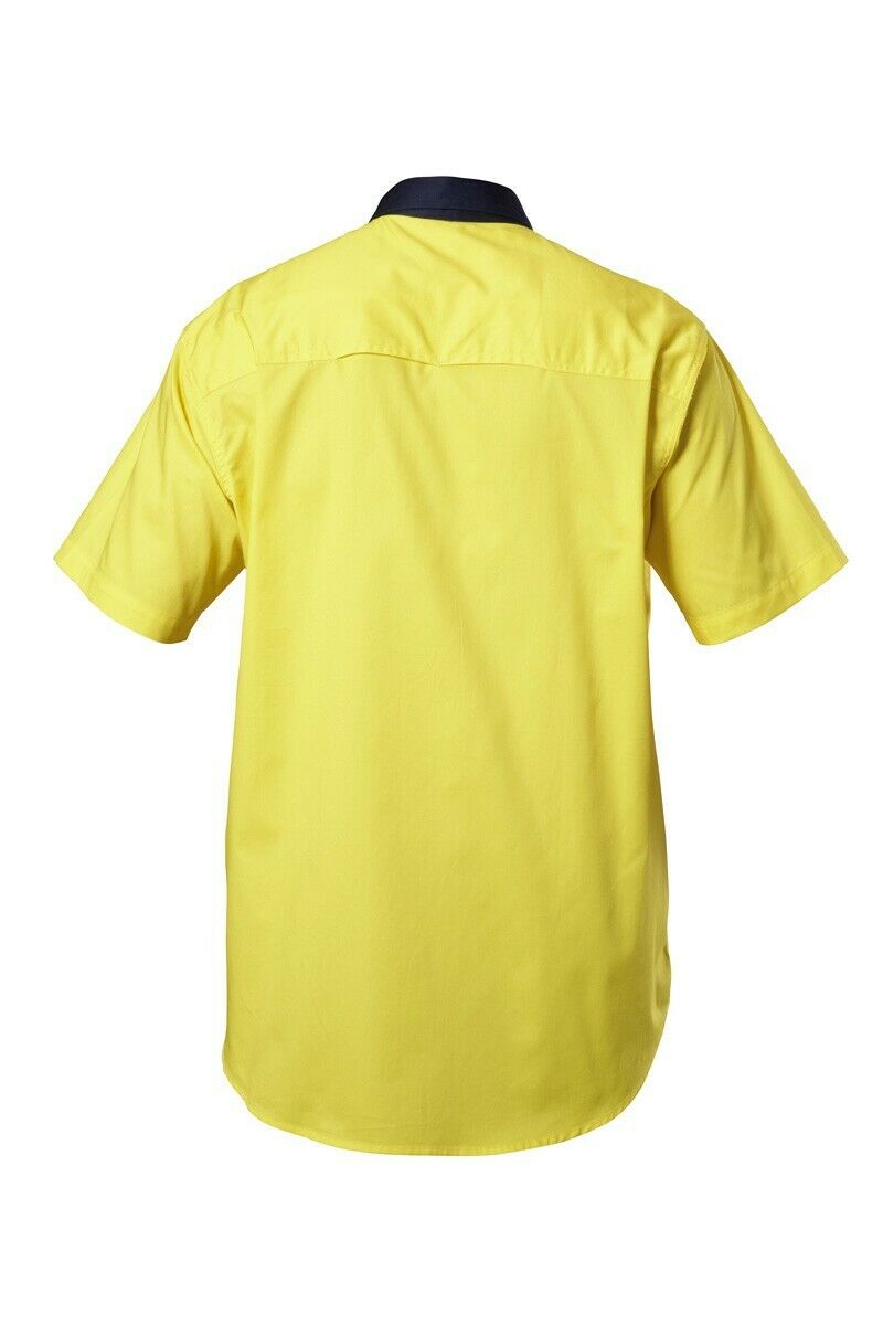 Hard Yakka Koolgear Shirt Hi-Vis Short Sleeve Vented Safety Work Y07559