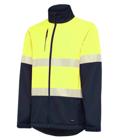 KingGee Mens Hi Vis Softshell Jacket 3 Layer Warm Fleece Comfort Work K05002