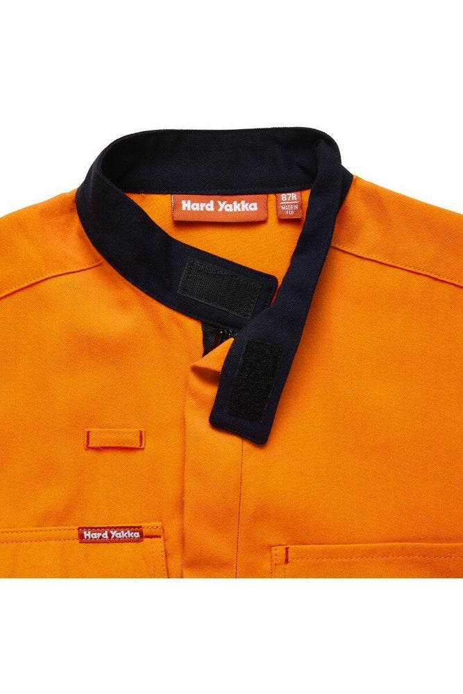 Mens Hard Yakka Protect Hi-Vis 2 Tone Tecasafe Plus Coverall Safety FR Y00302