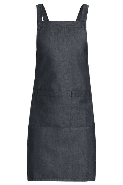 NNT Unisex Chef BIB Cross Back Apron Work Safety Durable Large Pockets CATN33