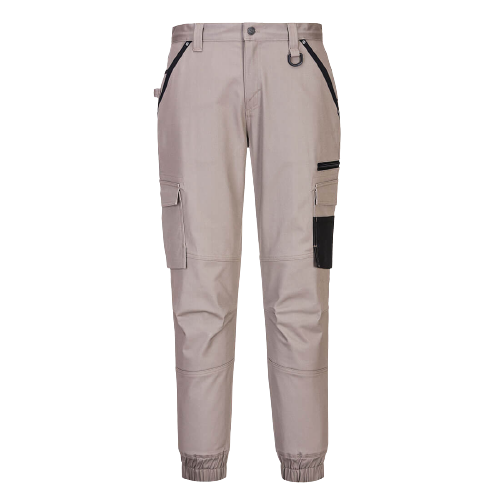 Portwest Cuffed Slim Fit Stretch Work Pants Comfortable Tapered Pant MP703